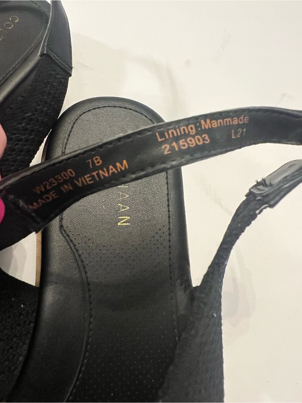 Cole Haan Black Crisscross Knit Slide Sandals - Picture 6 of 6